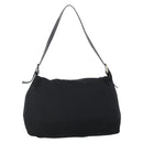 FENDI Mamma Baguette Shoulder Bag Nylon Black Silver Auth YKZ1595A-2