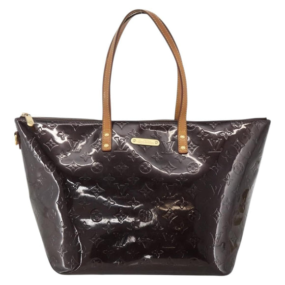LOUIS VUITTON Monogram Vernis Bellevue GM Tote Bag Amarante M93589 Auth YKZ1600