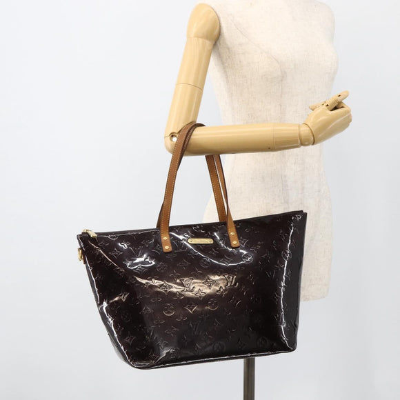 LOUIS VUITTON Monogram Vernis Bellevue GM Tote Bag Amarante M93589 Auth YKZ1600