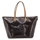 LOUIS VUITTON Monogram Vernis Bellevue GM Tote Bag Amarante M93589 Auth YKZ1600-3