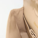 CHANEL Double Flap Double Chain Matelasse 25 Bag Satin Beige CC Auth YKZ1601SAV-23