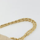 CHANEL Double Flap Double Chain Matelasse 25 Bag Satin Beige CC Auth YKZ1601SAV-8