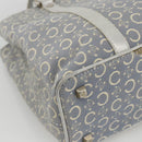 CELINE C Macadam Canvas Hand Bag Light Blue Silver Auth YKZ1602-14