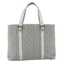 CELINE C Macadam Canvas Hand Bag Light Blue Silver Auth YKZ1602-2