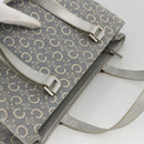 CELINE C Macadam Canvas Hand Bag Light Blue Silver Auth YKZ1602-6