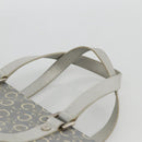 CELINE C Macadam Canvas Hand Bag Light Blue Silver Auth YKZ1602-8