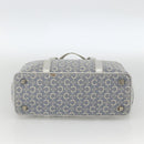 CELINE C Macadam Canvas Hand Bag Light Blue Silver Auth YKZ1602-5