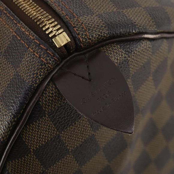 LOUIS VUITTON Damier Ebene Keepall 50 Boston Bag N41427 LV Auth YKZ1606A