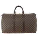 LOUIS VUITTON Damier Ebene Keepall 50 Boston Bag N41427 LV Auth YKZ1606A-2