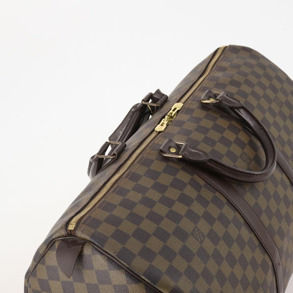 LOUIS VUITTON Damier Ebene Keepall 50 Boston Bag N41427 LV Auth YKZ1606A