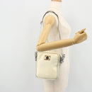 CHANEL Sports Line Camelia Shoulder Bag Nylon White CC Auth YKZ1607A-23