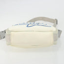 CHANEL Sports Line Camelia Shoulder Bag Nylon White CC Auth YKZ1607A-5