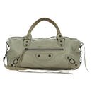 BALENCIAGA The Zizy Hand Bag Leather 2way Yellow 128523 Auth YKZ160V-13