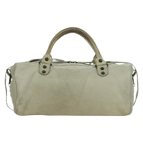 BALENCIAGA The Zizy Hand Bag Leather 2way Yellow 128523 Auth YKZ160V
