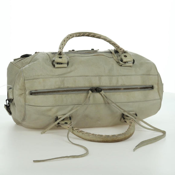 BALENCIAGA The Zizy Hand Bag Leather 2way Yellow 128523 Auth YKZ160V