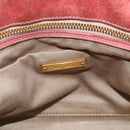 Miu Miu Hand Bag Leather 2way Pink Gold Auth YKZ1612A-19