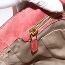 Miu Miu Hand Bag Leather 2way Pink Gold Auth YKZ1612A-22