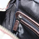 BURBERRY Nova Check Shoulder Bag Nylon Beige Silver Auth YKZ1618-19