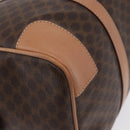 CELINE Macadam Canvas Hand Bag PVC Leather Brown Gold Auth YKZ161A-10