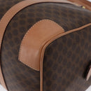 CELINE Macadam Canvas Hand Bag PVC Leather Brown Gold Auth YKZ161A-11