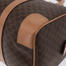 CELINE Macadam Canvas Hand Bag PVC Leather Brown Gold Auth YKZ161A-13