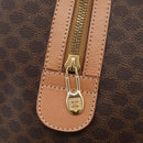 CELINE Macadam Canvas Hand Bag PVC Leather Brown Gold Auth YKZ161A-14