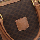 CELINE Macadam Canvas Hand Bag PVC Leather Brown Gold Auth YKZ161A-15