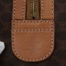 CELINE Macadam Canvas Hand Bag PVC Leather Brown Gold Auth YKZ161A-16