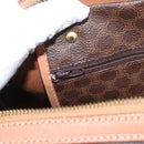 CELINE Macadam Canvas Hand Bag PVC Leather Brown Gold Auth YKZ161A-20