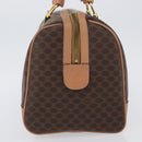 CELINE Macadam Canvas Hand Bag PVC Leather Brown Gold Auth YKZ161A-4