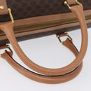CELINE Macadam Canvas Hand Bag PVC Leather Brown Gold Auth YKZ161A-7