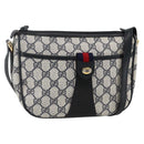GUCCI GG Supreme Sherry Line Bag PVC Navy Gold Red 89 02 032 Auth YKZ1624-1