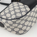 GUCCI GG Supreme Sherry Line Bag PVC Navy Gold Red 89 02 032 Auth YKZ1624-15