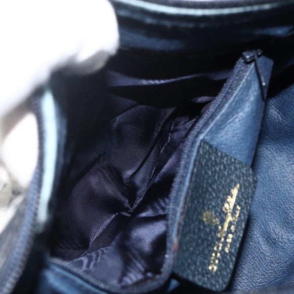 GUCCI GG Supreme Sherry Line Bag PVC Navy Gold Red 89 02 032 Auth YKZ1624