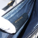 GUCCI GG Supreme Sherry Line Bag PVC Navy Gold Red 89 02 032 Auth YKZ1624-12