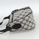 GUCCI GG Supreme Sherry Line Bag PVC Navy Gold Red 89 02 032 Auth YKZ1624-3