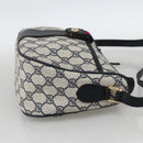 GUCCI GG Supreme Sherry Line Bag PVC Navy Gold Red 89 02 032 Auth YKZ1624-4