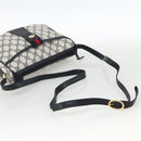 GUCCI GG Supreme Sherry Line Bag PVC Navy Gold Red 89 02 032 Auth YKZ1624-7