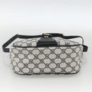 GUCCI GG Supreme Sherry Line Bag PVC Navy Gold Red 89 02 032 Auth YKZ1624-5