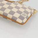 LOUIS VUITTON Damier Azur Pochette Mira MM Accessory Pouch N60027 Auth YKZ1627V-10