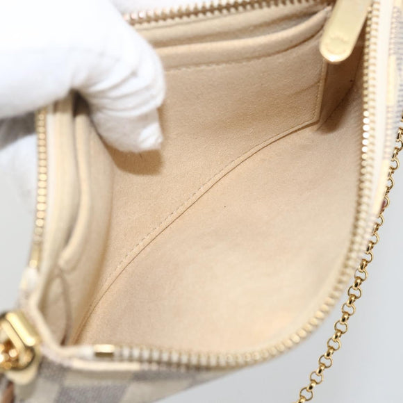 LOUIS VUITTON Damier Azur Pochette Mira MM Accessory Pouch N60027 Auth YKZ1627V