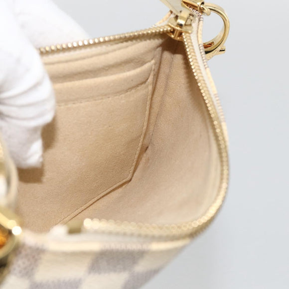 LOUIS VUITTON Damier Azur Pochette Mira MM Accessory Pouch N60027 Auth YKZ1627V