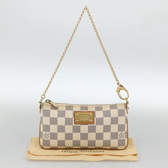 LOUIS VUITTON Damier Azur Pochette Mira MM Accessory Pouch N60027 Auth YKZ1627V