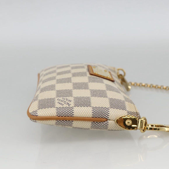 LOUIS VUITTON Damier Azur Pochette Mira MM Accessory Pouch N60027 Auth YKZ1627V