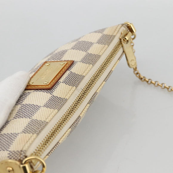 LOUIS VUITTON Damier Azur Pochette Mira MM Accessory Pouch N60027 Auth YKZ1627V