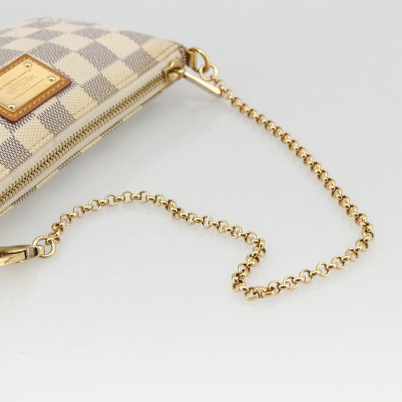 LOUIS VUITTON Damier Azur Pochette Mira MM Accessory Pouch N60027 Auth YKZ1627V