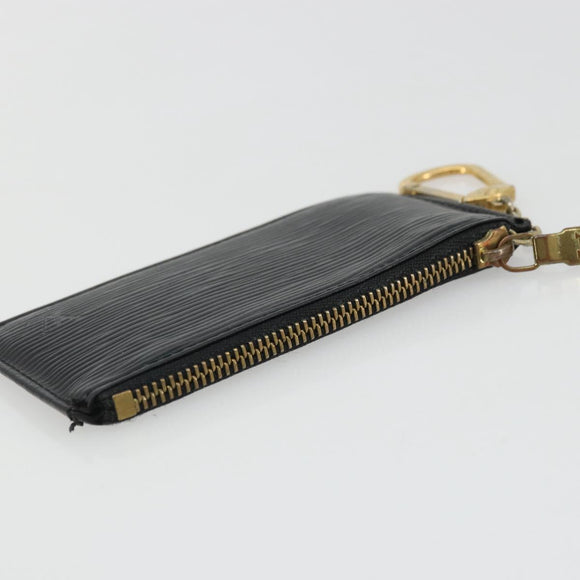 LOUIS VUITTON Epi Pochette Cles Coin Purse Black M63802 LV Auth YKZ1632