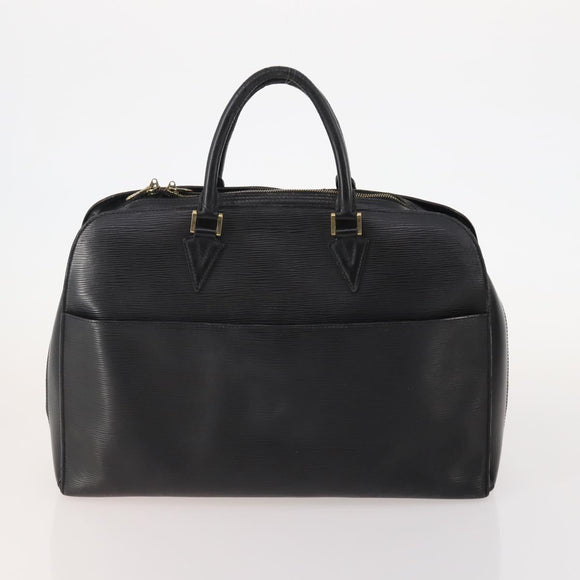 LOUIS VUITTON Epi Hand Bag 2 Set Black Lilac LV Auth YKZ1638