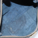 GUCCI GG Supreme Hand Bag PVC Navy Gold Auth YKZ165-11