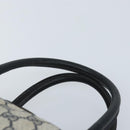 GUCCI GG Supreme Hand Bag PVC Navy Gold Auth YKZ165-14